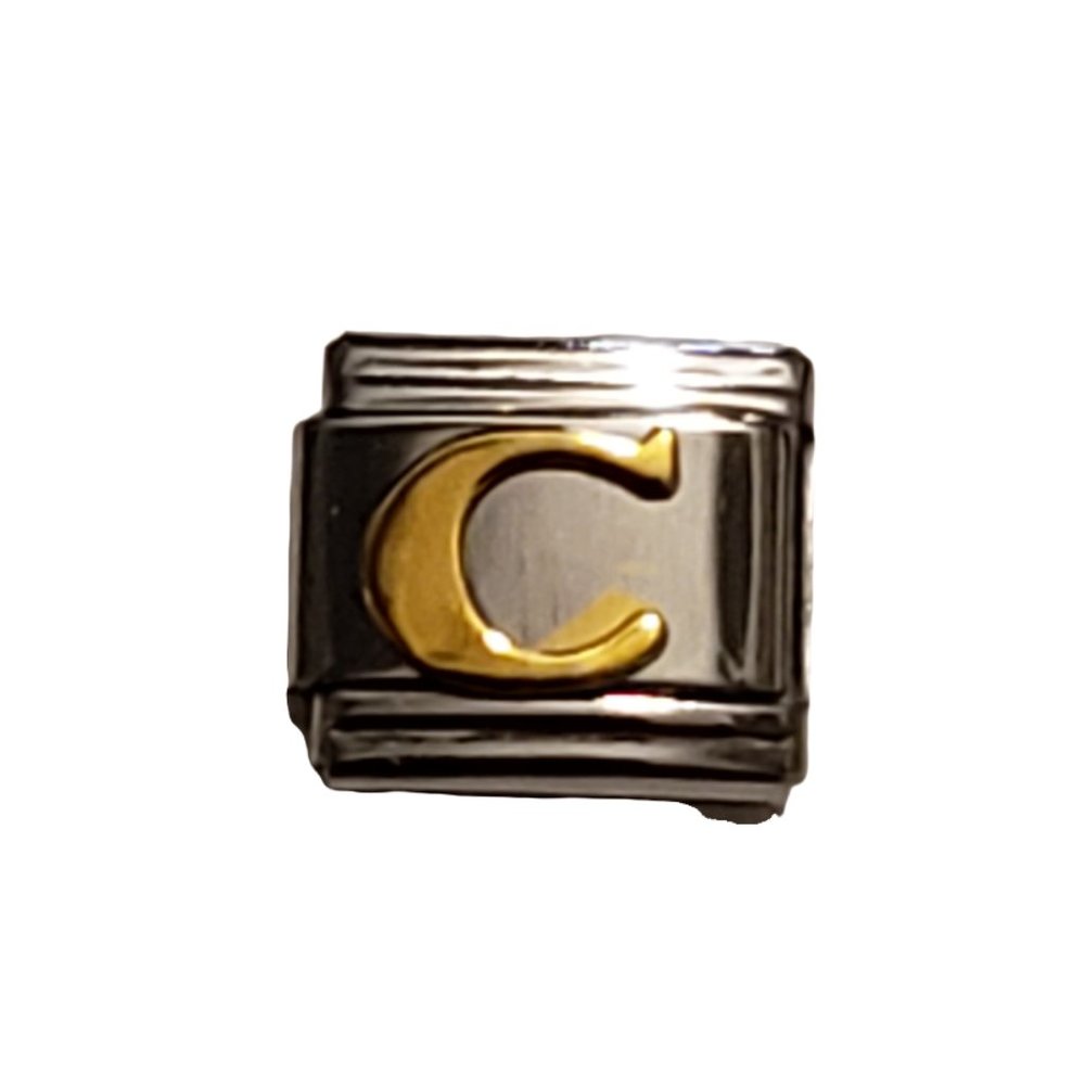 Italian Charm Bracelet Alphabet Letter Link - LETTER "C"